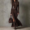 Alessia – Vestido Largo de Gamuza