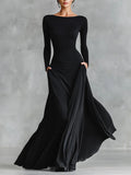 Fiorella – Vestido Largo Moderno en Crepé