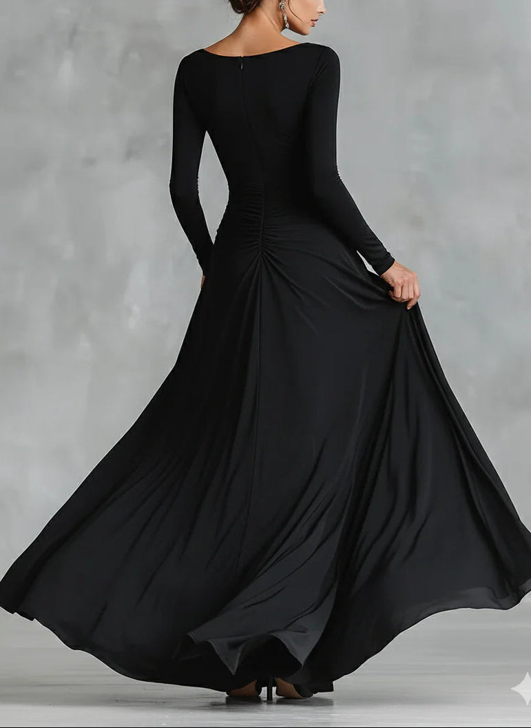 Fiorella – Vestido Largo Moderno en Crepé