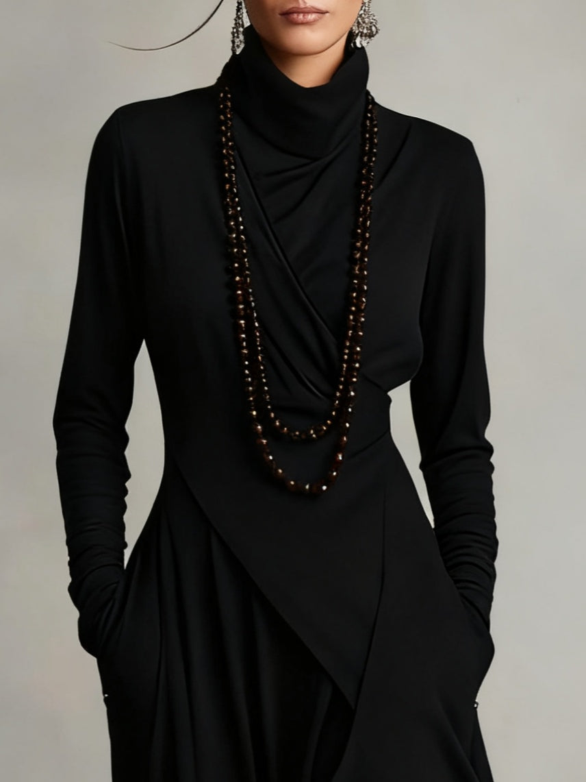 Giorgia – Vestido Maxi Plisado Asimétrico