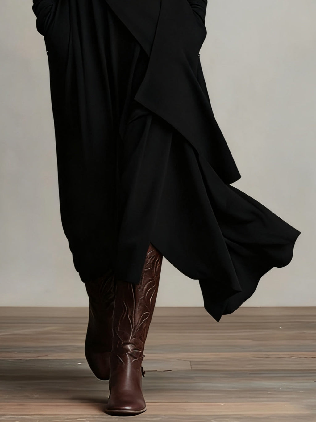Giorgia – Vestido Maxi Plisado Asimétrico