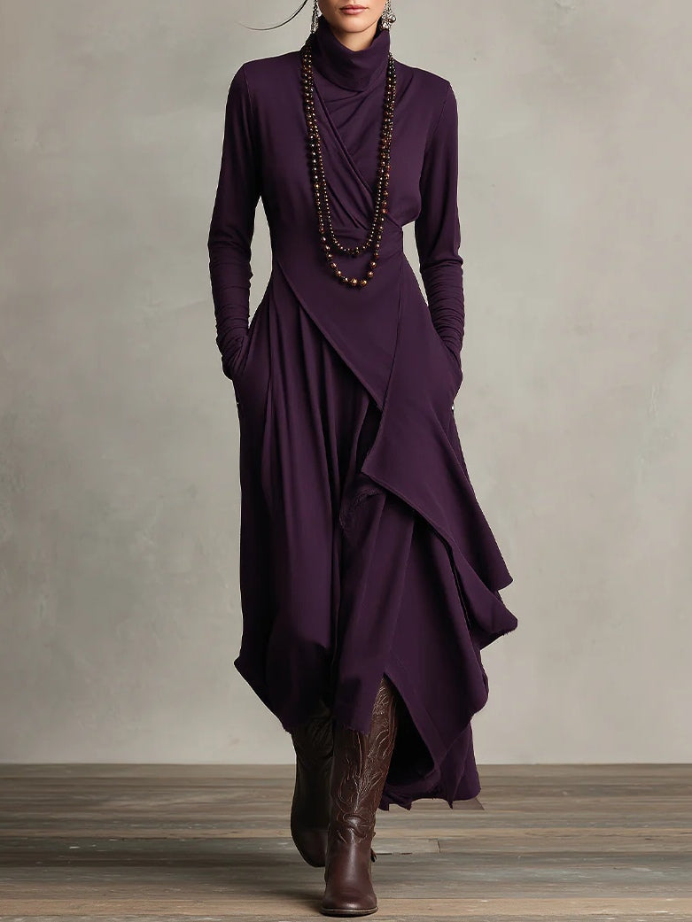 Giorgia – Vestido Maxi Plisado Asimétrico