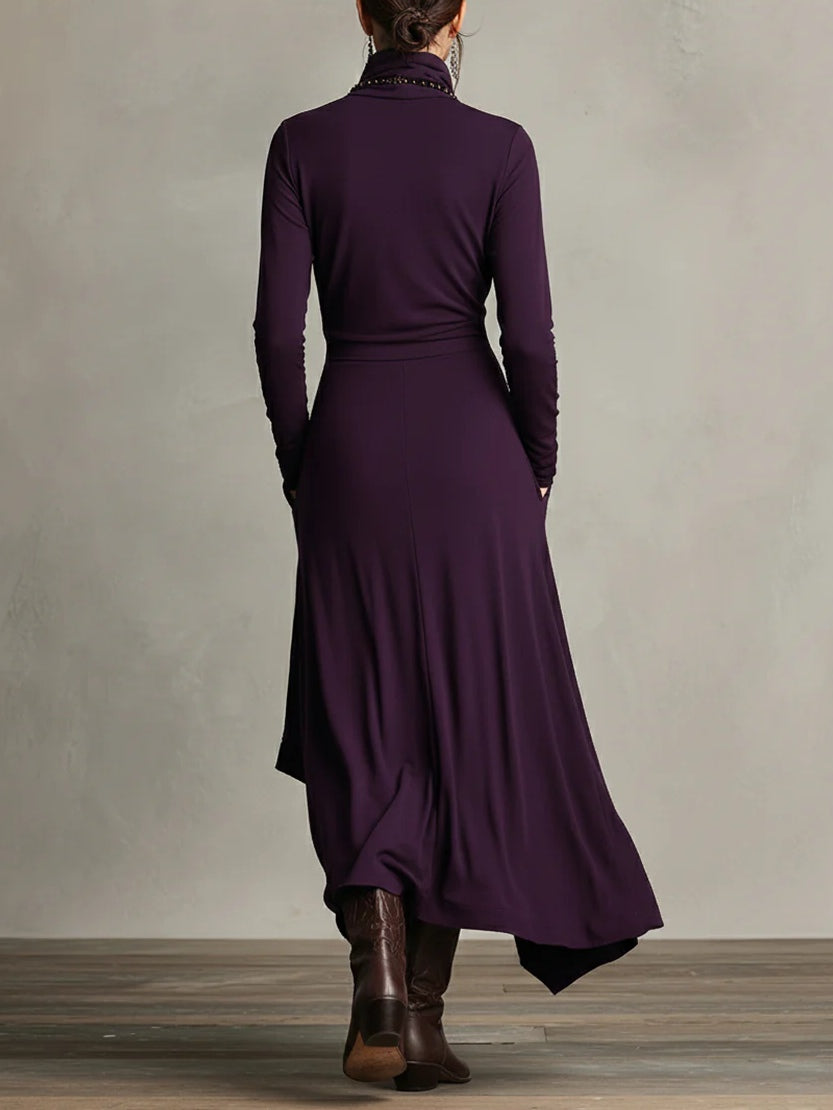 Giorgia – Vestido Maxi Plisado Asimétrico