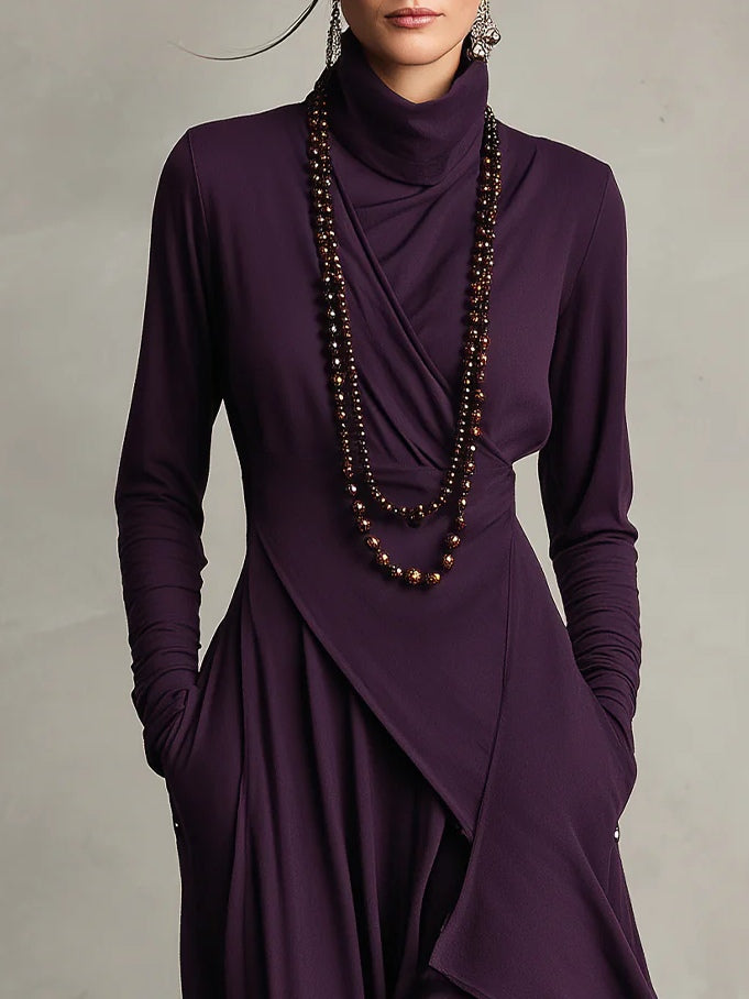 Giorgia – Vestido Maxi Plisado Asimétrico